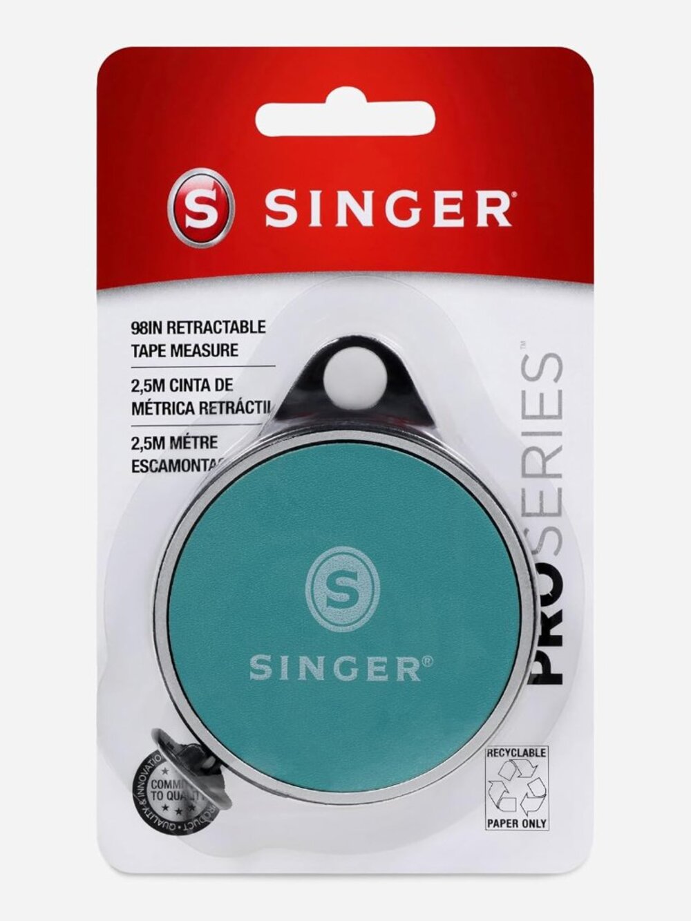 ProSeries Retractable Tape Measure, 98-Inch, Teal